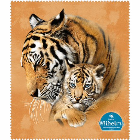 Brillenputztuch Tiger mit Baby